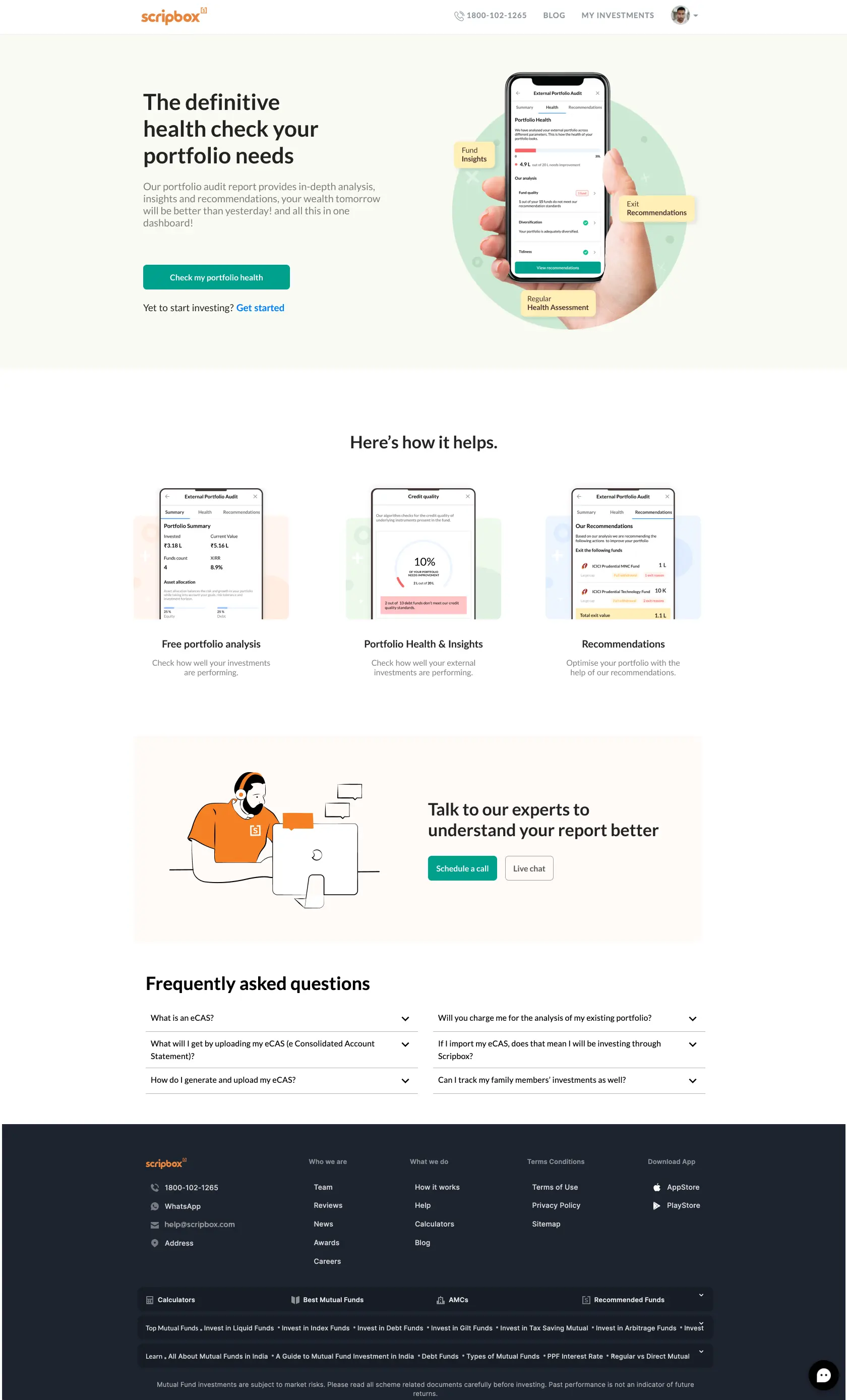 Marketing webpage